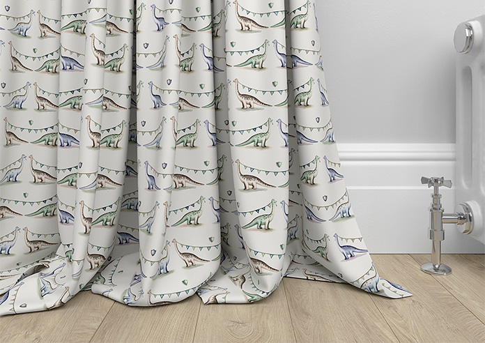 Jurassic Joust, Bunting Knightly - Made to Measure Curtains - Image 6